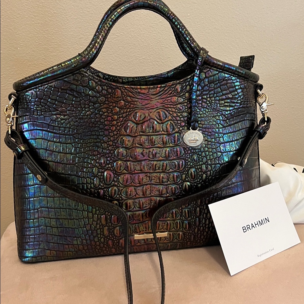 Brahmin Elaine Black Pearl Ombre Melbourne bag - Picture 12 of 12